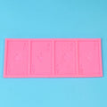 Silicone mold in poker shape for cake decorating, featuring chocolate and sugar paste, ideal for baking and pretend play.