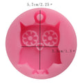 Cute owl-shaped silicone mold for cake, cookies, and sugar paste baking, ideal for kids' pretend play and baking activities.