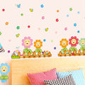 Colorful cute pattern wall decor sticker for children's room, featuring playful designs for kids' pretend play and nursery decoration