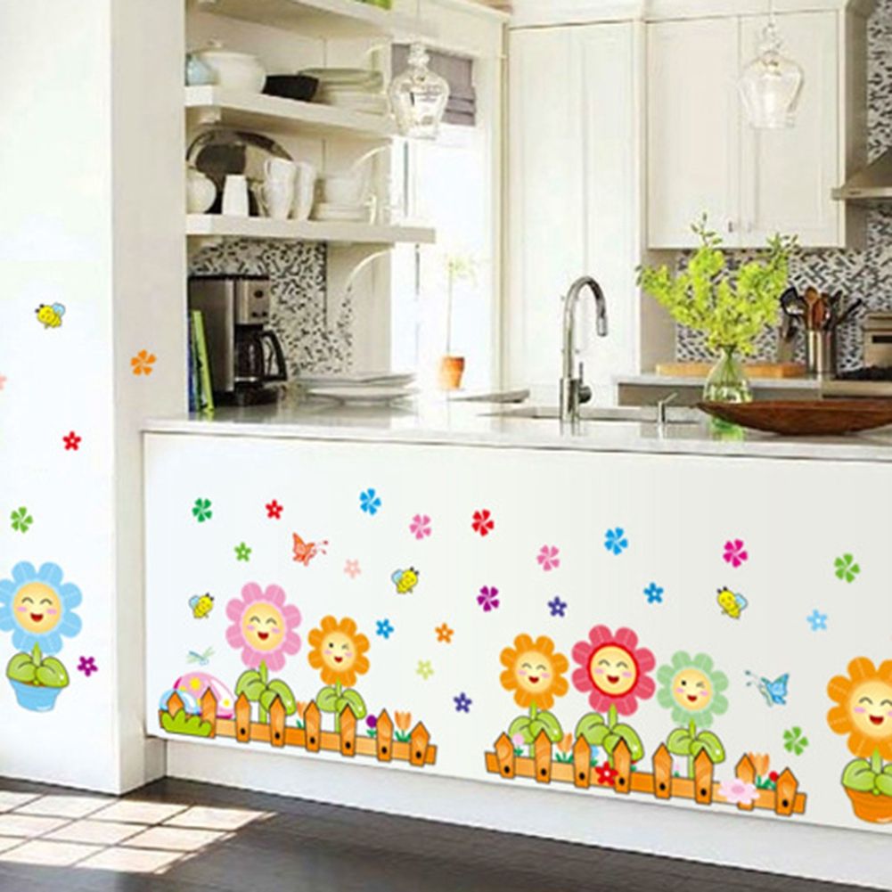 Cute patterned wall decor sticker for children's room, featuring playful designs suitable for kindergarten and pretend play.