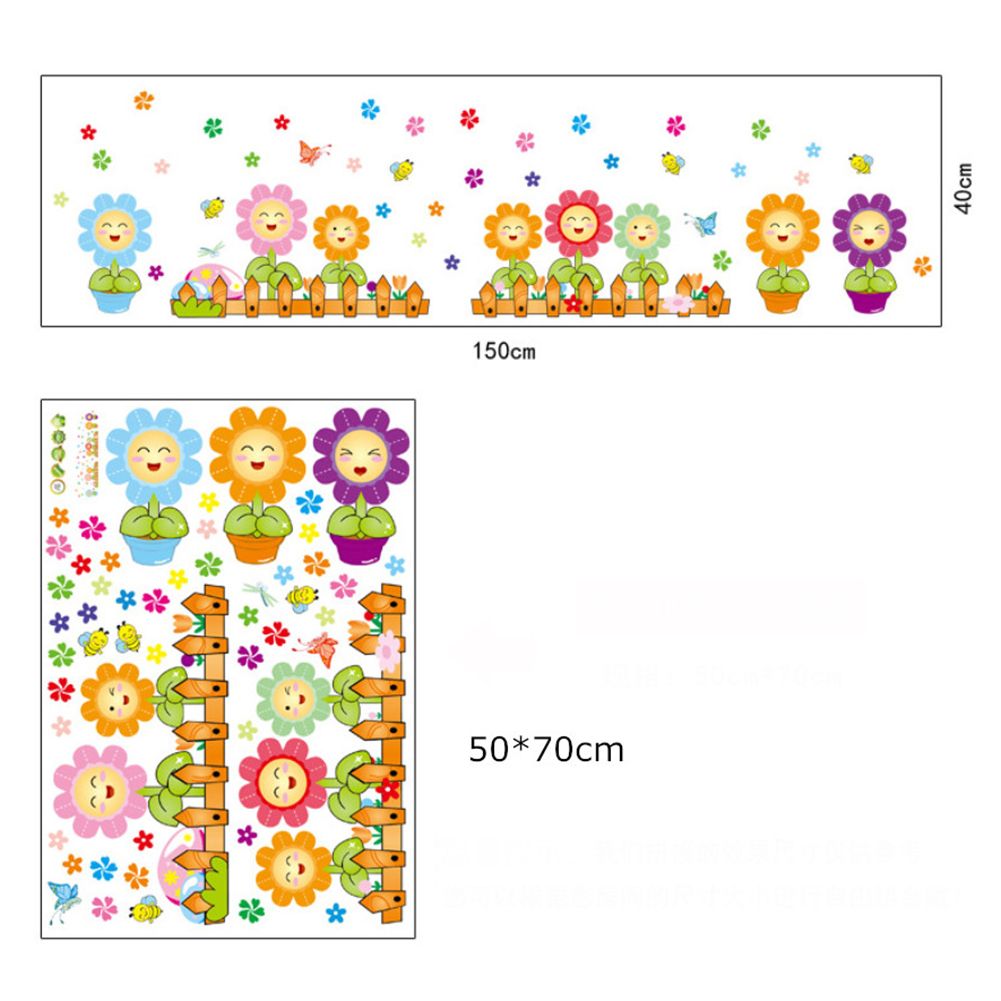 Colorful cute pattern wall decor sticker for children's rooms, featuring playful designs perfect for kindergarten and kids' pretend play.