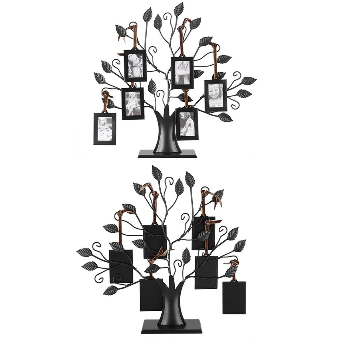 Fashionable family photo frame display tree with hanging picture frames, home decor for baby's room or kid's space.