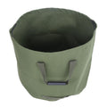 Portable waterproof canvas tote for garden leaf waste, reusable trash storage bag, suitable for outdoor play equipment.