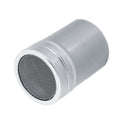 Stainless steel cocoa powder shaker with handle and lid, ideal for evenly sprinkling chocolate and icing sugar.