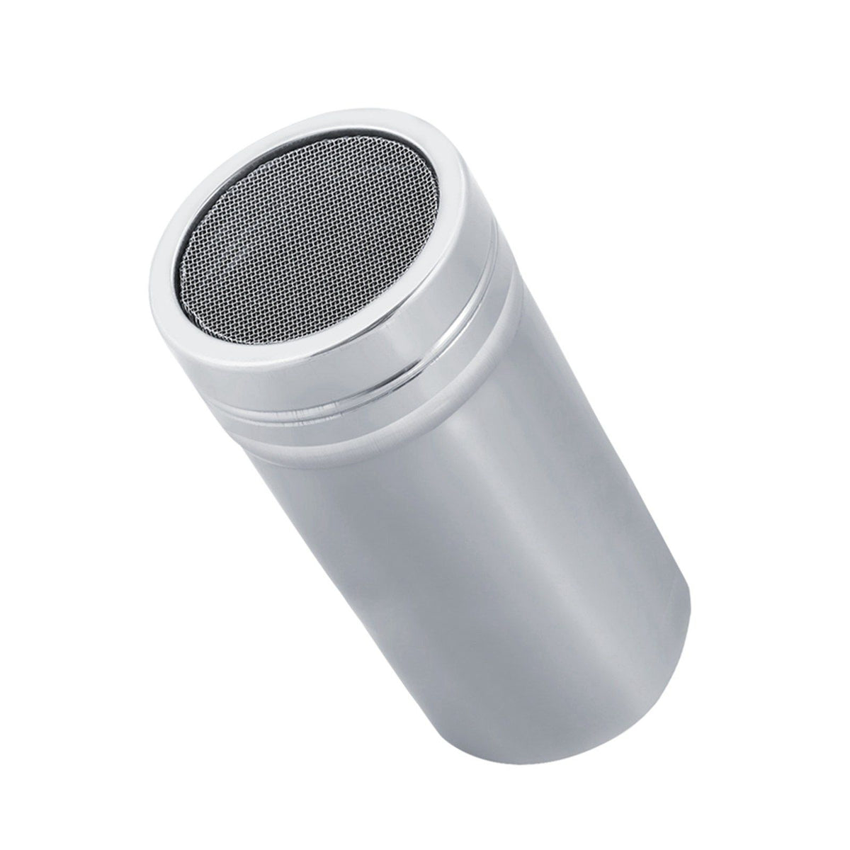 Stainless steel cocoa powder shaker for chocolate and icing sugar, suitable for baking and food prep, by Everything Baby.