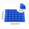 Dark blue silicone bear-shaped ice cube mold tray for baby feeding, suitable for ice, chocolate, or small treats.