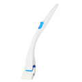 Disposable toilet brush with replaceable detergent head, designed for easy cleaning in home bathrooms.