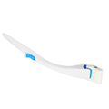 Disposable toilet brush with replaceable detergent head, designed for cleaning bathroom toilets effectively and hygienically.