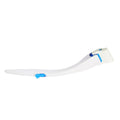 Disposable toilet brush with replaceable concentrated detergent head, ideal for bathroom cleaning in home hygiene routines.