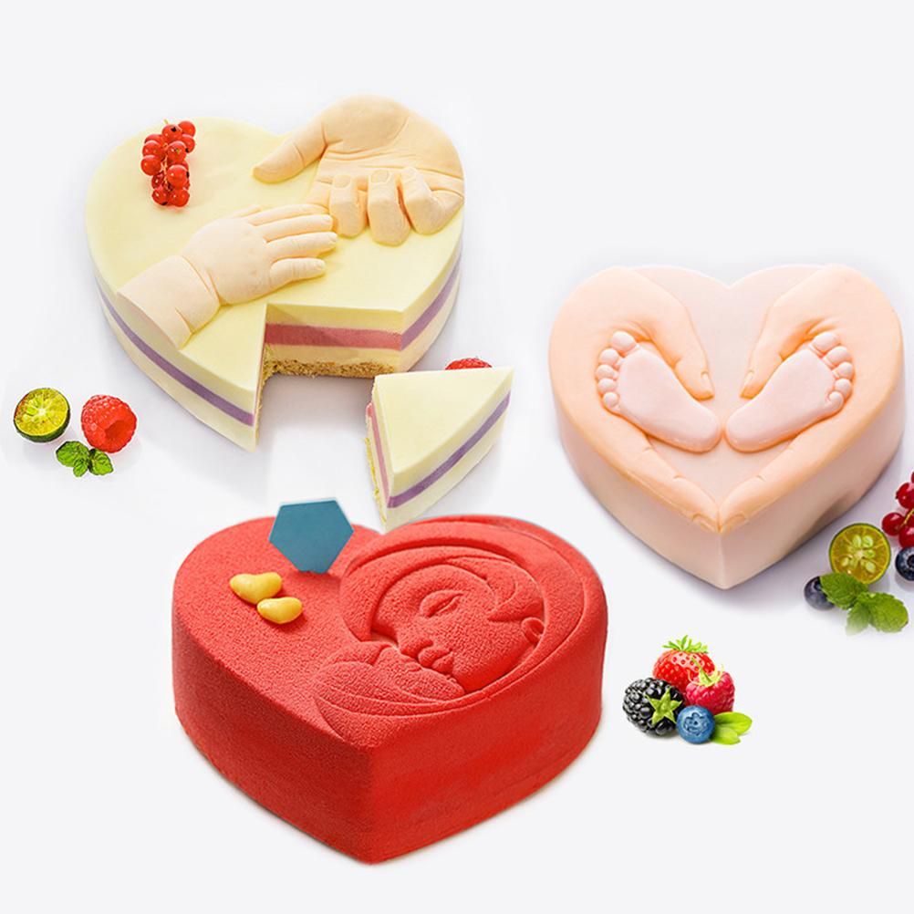 Heart-shaped silicone cake mold by Everything Baby, perfect for baking chocolates or treats for special occasions.
