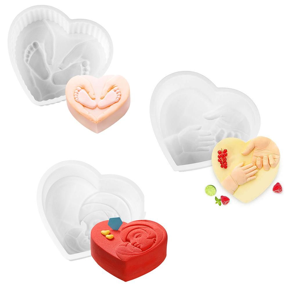 Heart-shaped silicone cake mold for baking, ideal for making chocolates and treats, from Everything Baby.