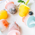 Silicone ice popsicle mold for DIY fruit puree, pudding, or yogurt, designed for babies and kids, by Everything Baby.