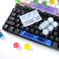 Silicone mold for DIY mechanical keyboard keycaps, soft and durable, designed for creating toy keyboard keys for kids' pretend play.