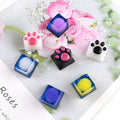 Silicone mold for DIY mechanical keyboard keycaps, soft and durable, designed for kids' pretend play and toy customization.