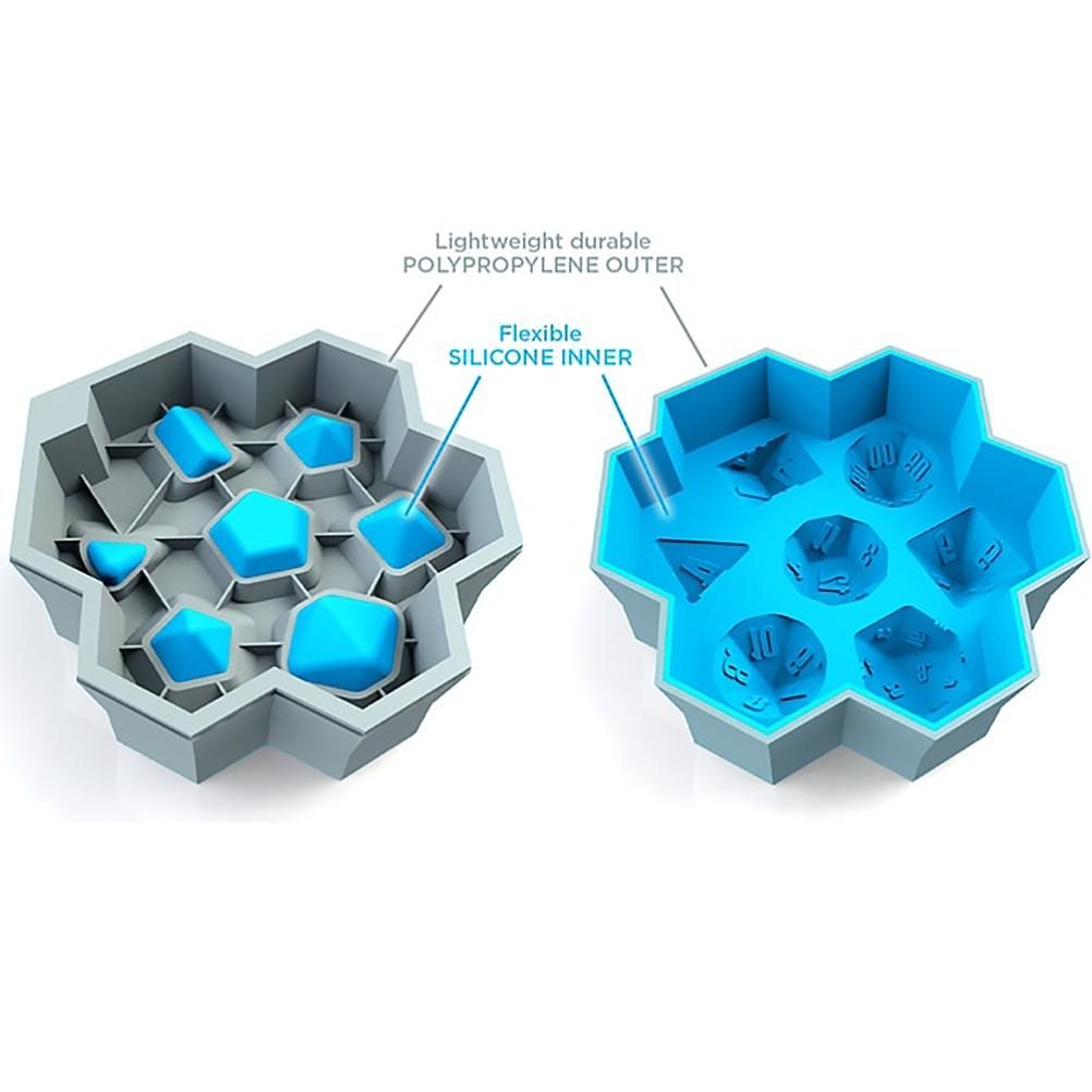 Baby pretend play ice dice sieve and ice bucket set by Everything Baby, soft silicone trays for imaginative kitchen fun.