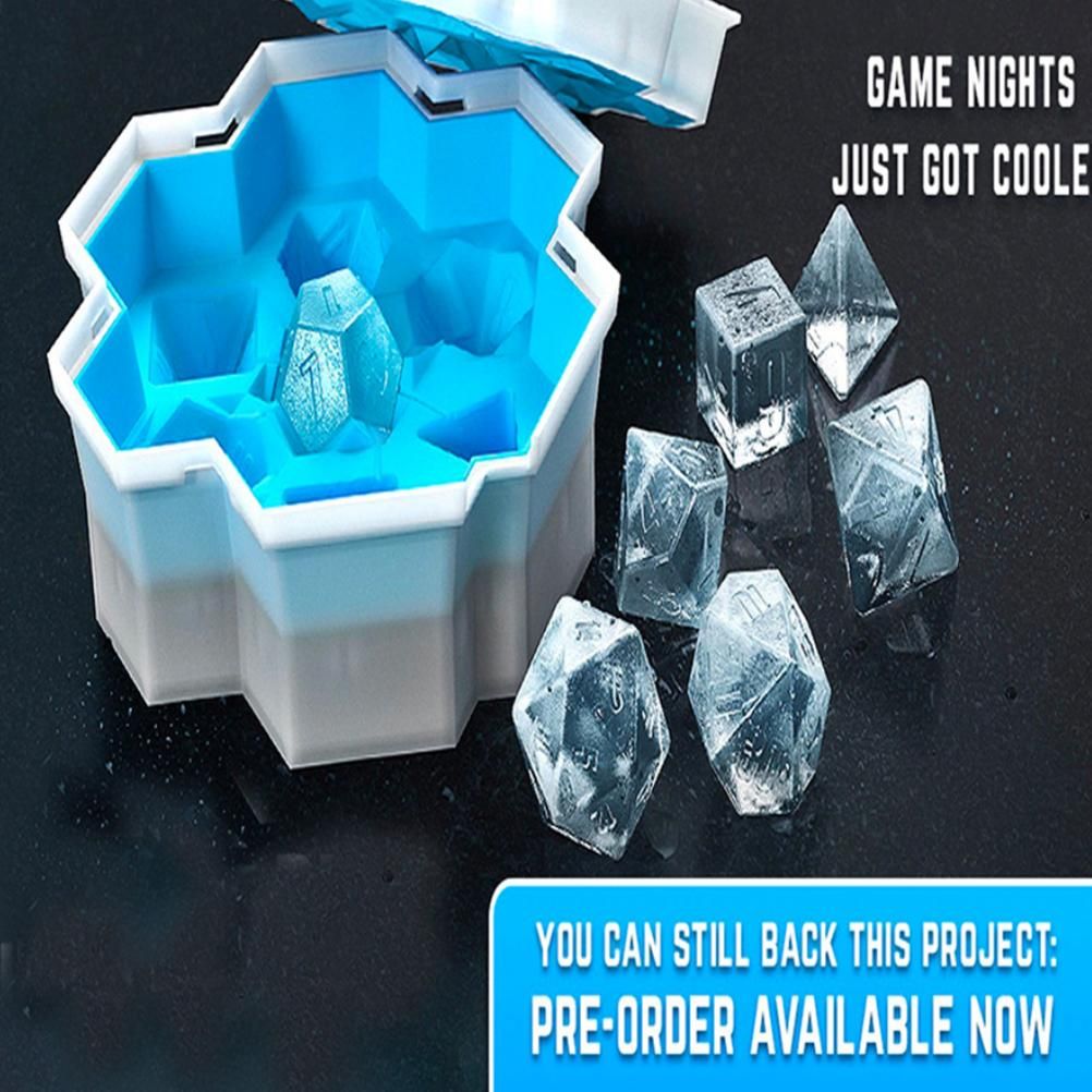Soft silicone ice dice mold and bucket for pretend play, designed for kids, part of Everything Baby’s toy collection.