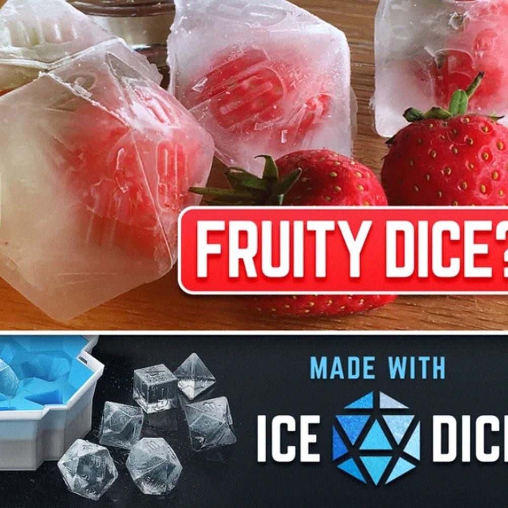 Soft silicone ice dice mold and bucket toy for kids, part of pretend play ice tray game by Everything Baby.