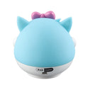 Kids alarm clock with snooze feature, designed for children, in a playful style suitable for pretend play and bedside use.