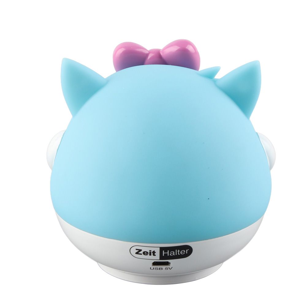 Kids alarm clock with snooze feature, designed for children, in a playful style suitable for pretend play and bedside use.