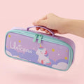 Large capacity double-layer cloth pencil case for girls by Everything Baby, designed to store pens, erasers, and notes.