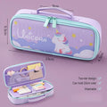 Large capacity double-layer cloth pencil case for girls, suitable for pens, notes, and erasers, by Everything Baby.