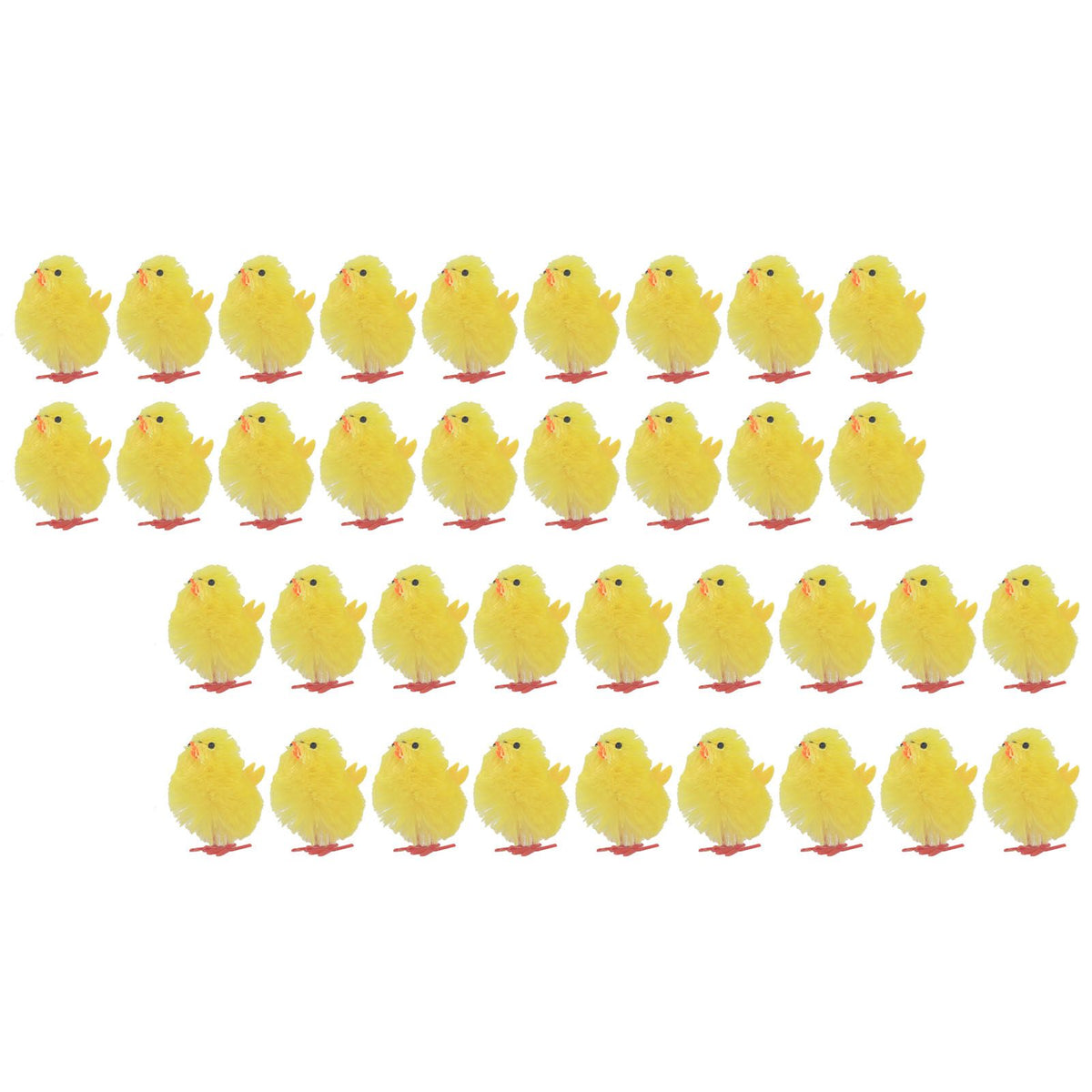 Set of 36 small yellow Easter chick figurines, 4cm, cute baby and kids toy decorations for home or party from Everything Baby.