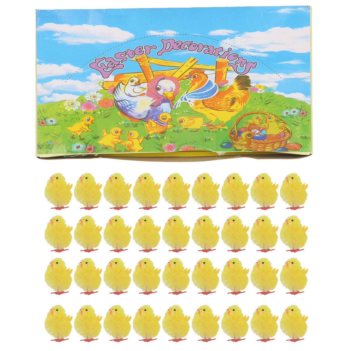 Set of 36 yellow mini Easter chick toys, 4cm cute chick decorations for home or party, from Everything Baby.