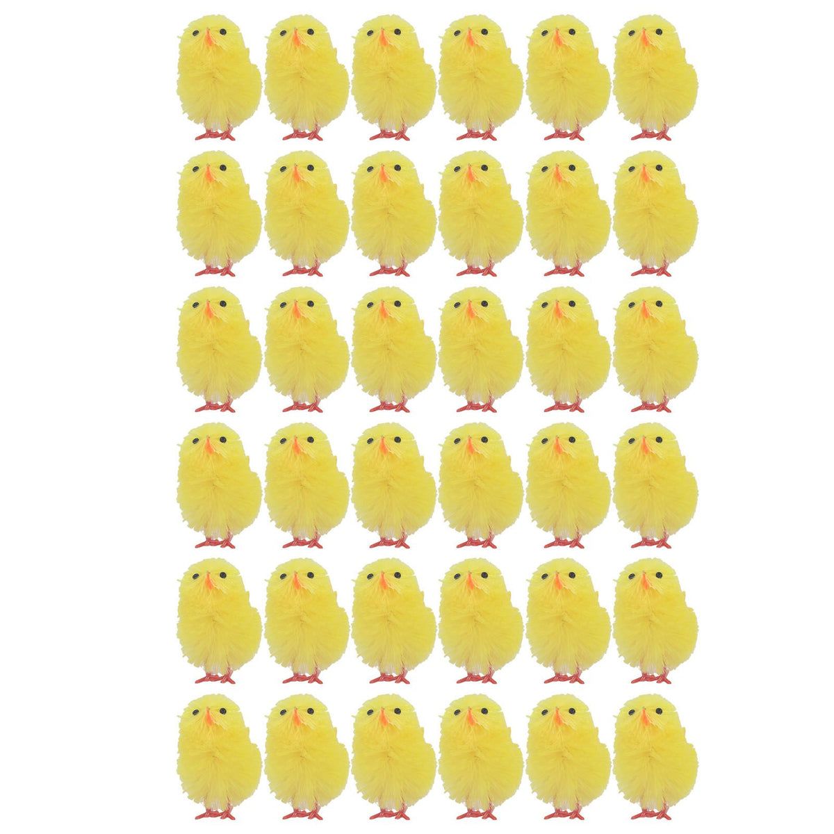 Set of 36 yellow mini Easter chick decorations, 4cm, cute tiny chicks for home or party decorations by Everything Baby.