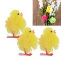 Set of 36 tiny yellow Easter chick decorations, 4cm, for home and party, cute baby and kid's toy figures by Everything Baby.