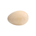 Unfinished wooden faux chicken eggs for kids' pretend play, educational toy from Everything Baby in a natural wood finish.