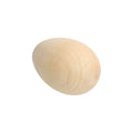 Unfinished wooden fake chicken eggs for kids' pretend play, educational toy from Everything Baby in a natural wooden finish.