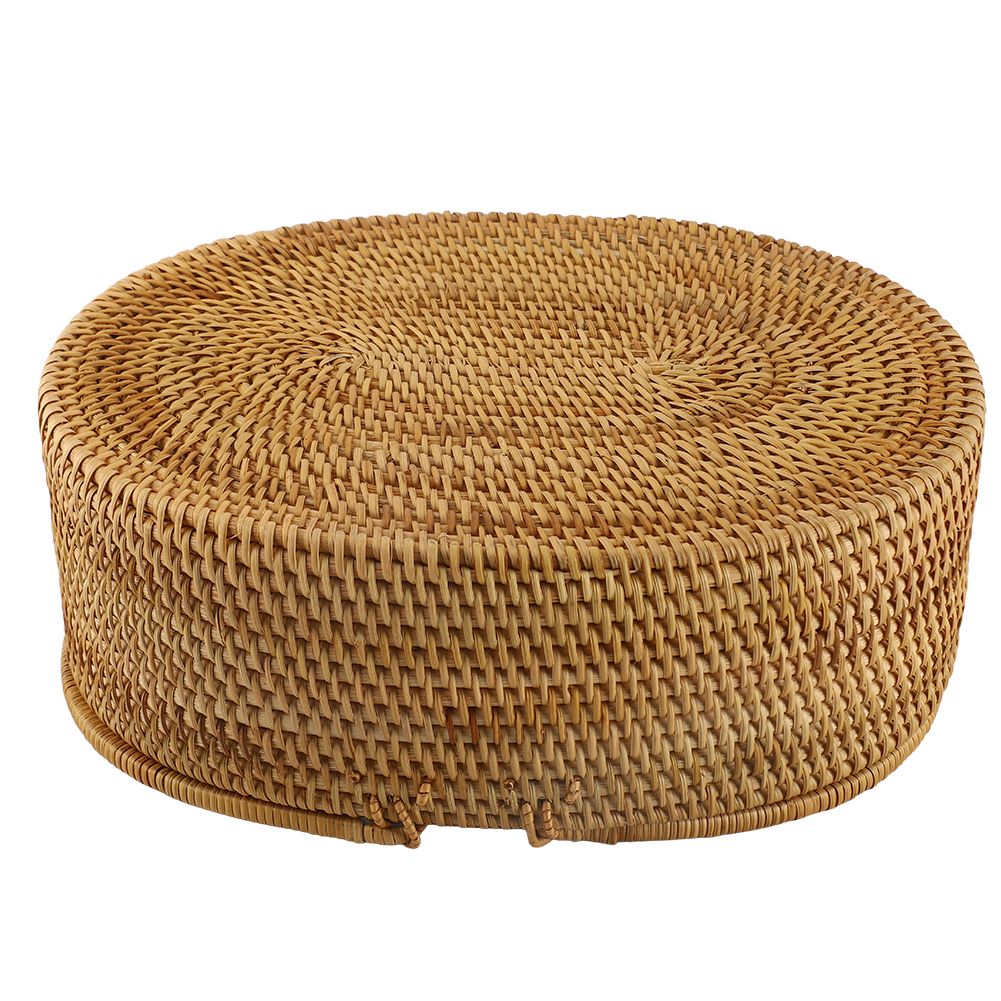 Rattan woven basket for fruit, flowers, or toys, portable oval wicker basket by Everything Baby for home or outdoor use