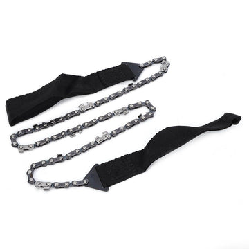 Outdoor portable survival chain saw by Everything Baby, compact hand tool for camping, hiking, and outdoor emergency use.