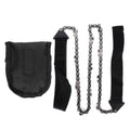 Portable survival chain saw for outdoor camping and hiking, compact hand tool suitable for garden and emergency outdoor play.