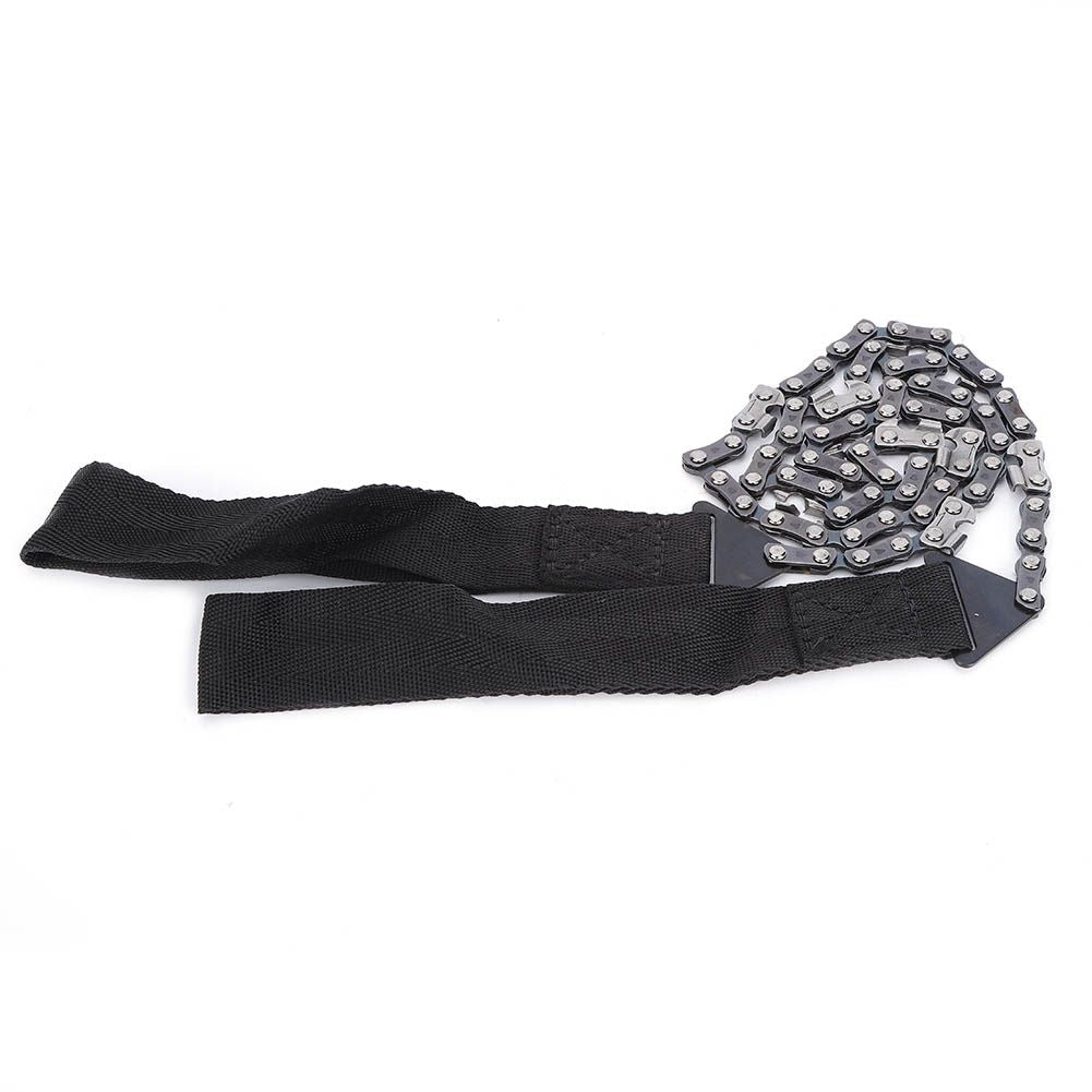 Portable survival chain saw hand tool by Everything Baby, suitable for outdoor camping, hiking, and emergency garden use.