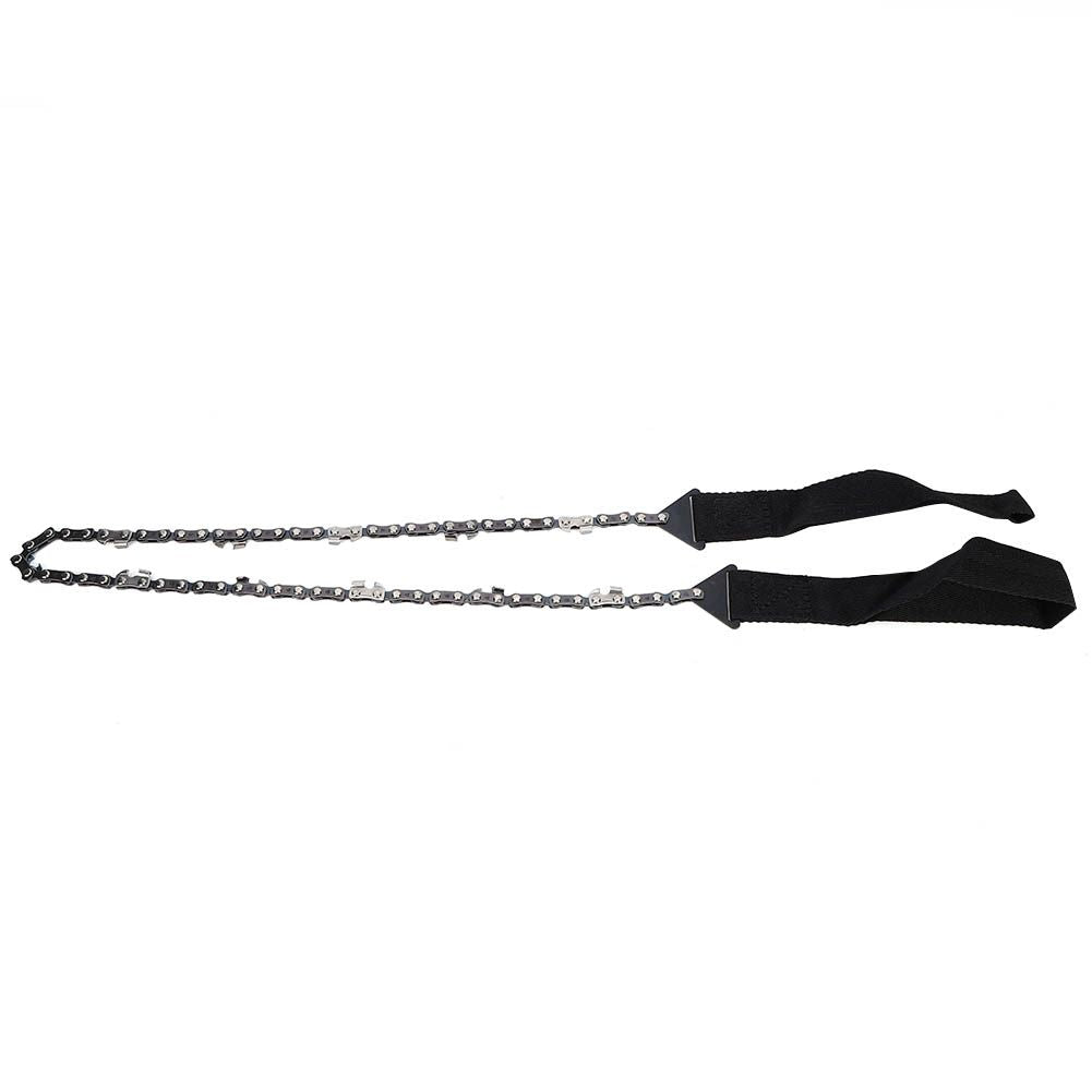 Portable survival chain saw tool by Everything Baby, designed for outdoor camping, hiking, and emergency garden use.
