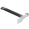 Portable aluminum camping mallet and stake puller hammer, ideal for outdoor tent peg removal and outdoor play equipment setup.