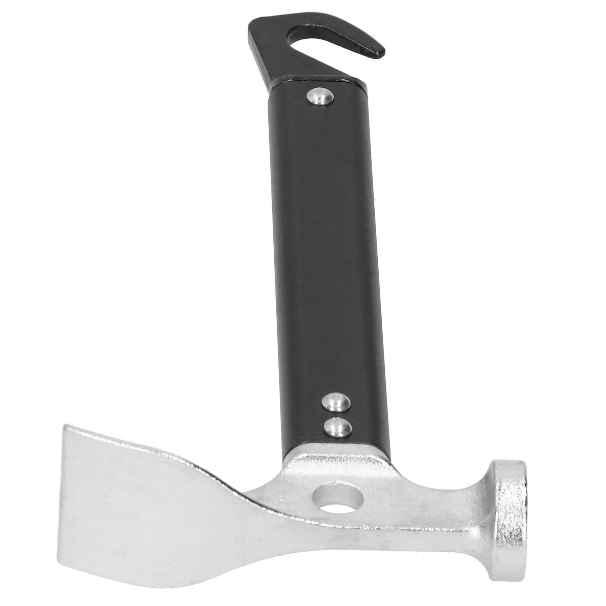 Aluminum alloy camping mallet and tent stake puller hammer, portable outdoor tool for removing tent stakes.