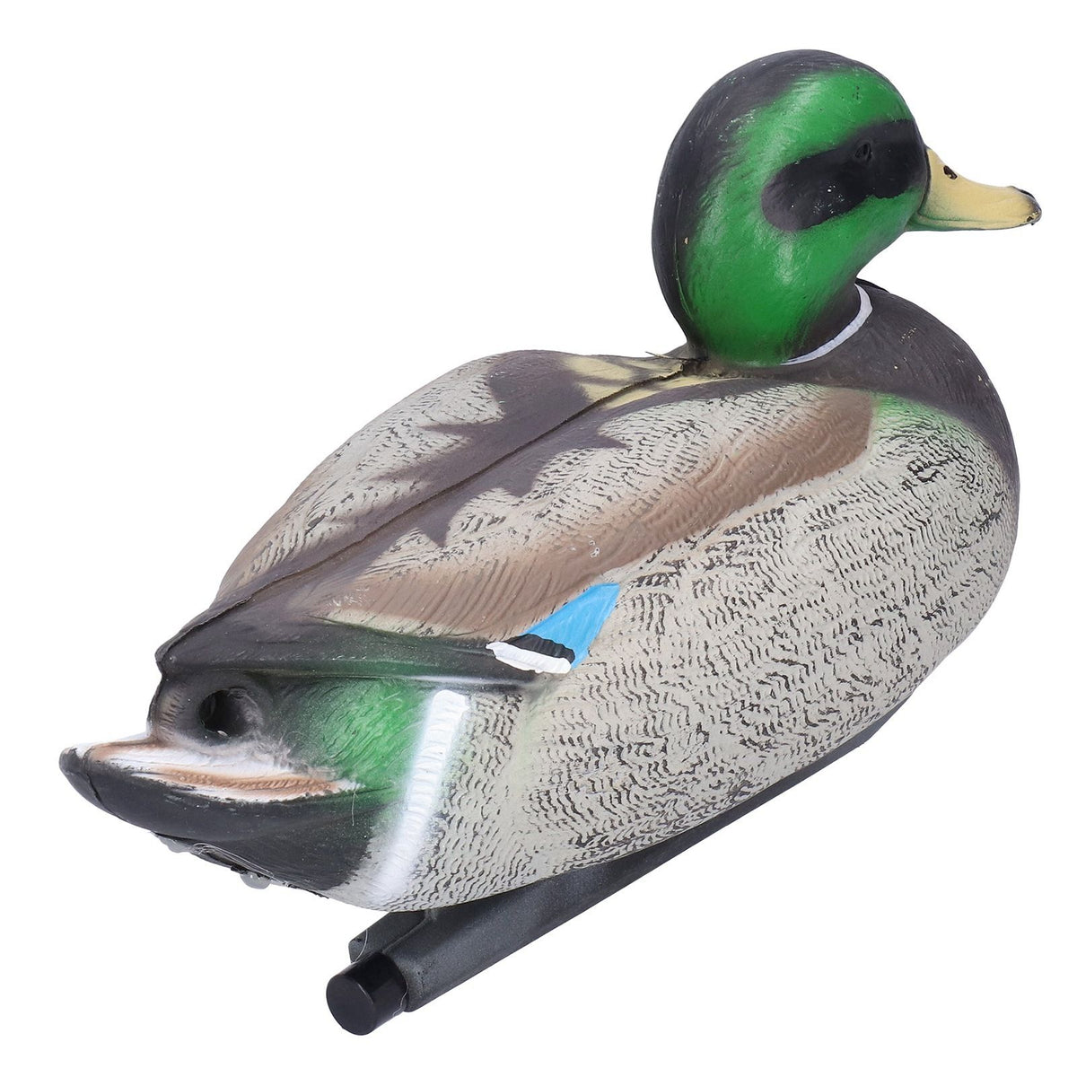 Plastic baby duck statue for pretend play and garden decoration, featuring a realistic male duck mold from Everything Baby.