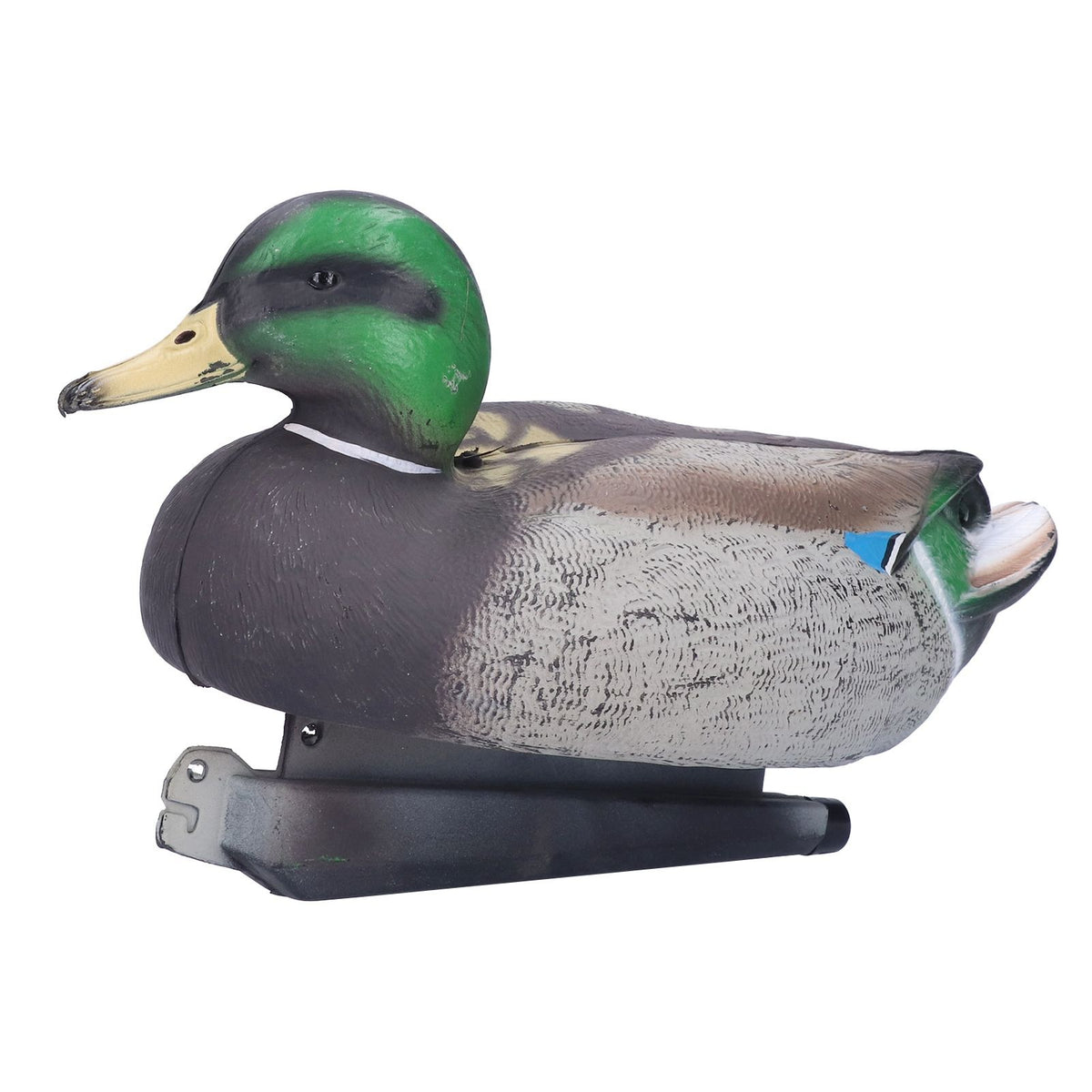 Plastic simulation duck statue for gardening or courtyard decor, featuring a cute male duck suitable for pretend play and outdoor display.