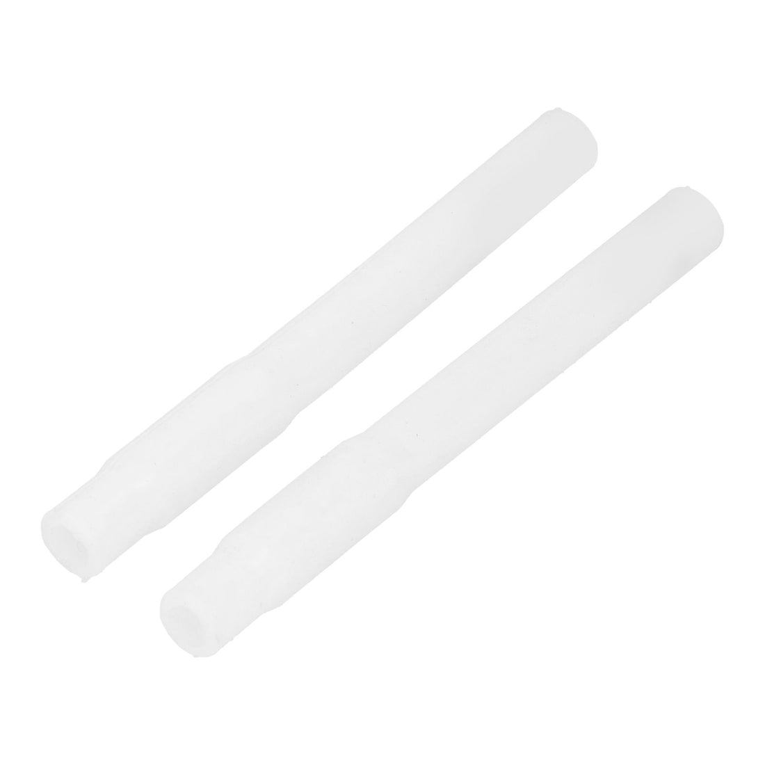 Two silicone short tube replacements for milking machine accessories, designed for baby and kids nursing and feeding.