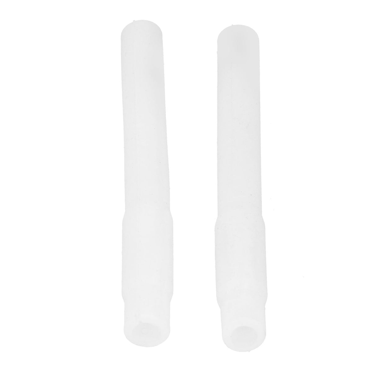Two silicone short tube replacement accessories for milking machines, designed for baby and kids nursing and feeding.