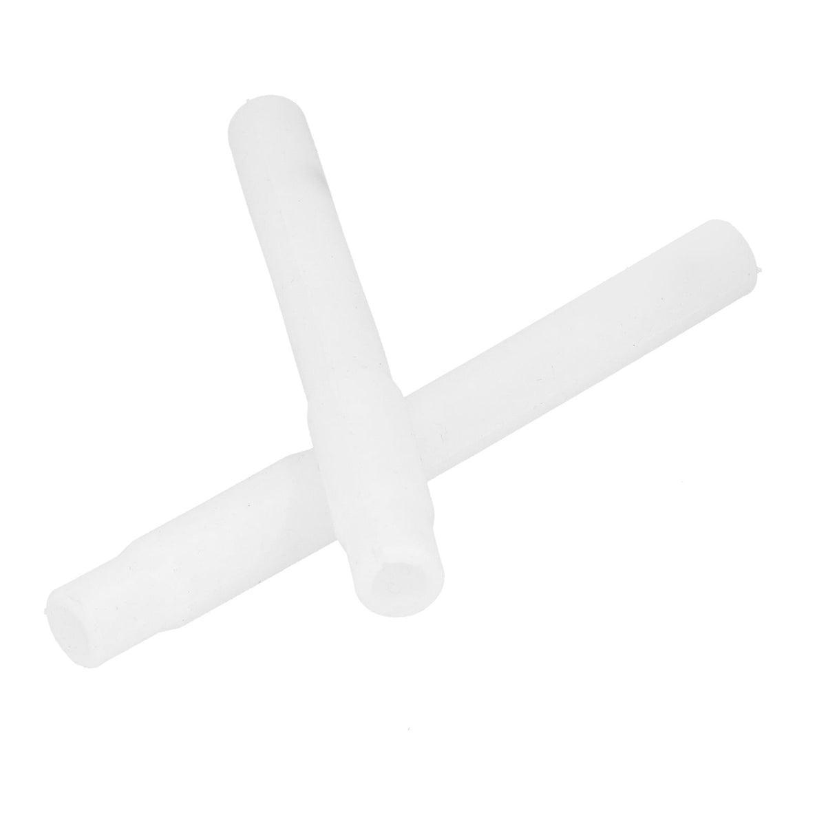 Two silicone short tube replacement accessories for milking machines, suitable for baby nursing and feeding equipment.