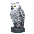 Plastic hunting fake owl decoy for outdoor gardens, used as a pest deterrent and yard ornament, by Everything Baby.