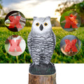 Plastic hunting fake owl decoy for outdoor gardens and yards, used as a pest deterrent ornament from Everything Baby.
