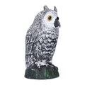 Plastic hunting fake owl decoy for outdoor gardens, used as pest deterrent and yard ornament by Everything Baby.