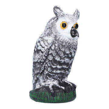Plastic hunting fake owl decoy for outdoor gardens and yards, used as a pest deterrent and outdoor ornament by Everything Baby.