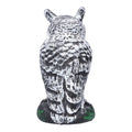 Plastic hunting fake owl decoy for outdoor gardens and yards, designed to deter pests and protect plants.