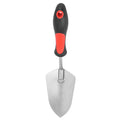 Chrome-plated garden shovel with 340mm blade, ideal for digging and planting, featuring ergonomic handle for gardening tasks.