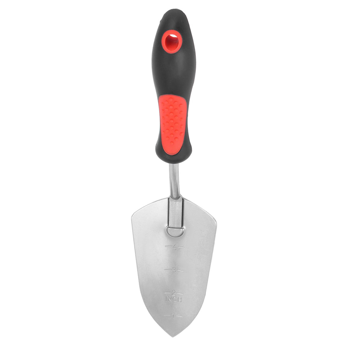 Chrome-plated garden shovel with 340mm blade, ideal for digging and planting, featuring ergonomic handle for gardening tasks.